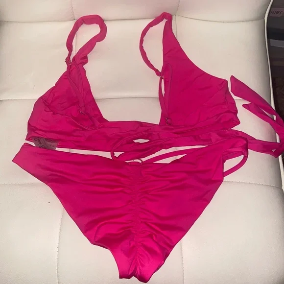 Beach Bunny Barbie Pink Bikini Set